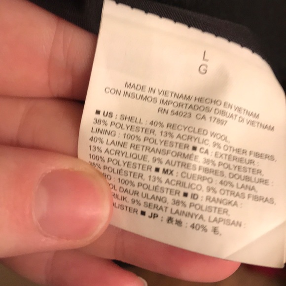 Black wool coat - Picture 3 of 3